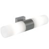 Nordlux Tangens Double Indoor Wall Light Brushed Steel (JE846)