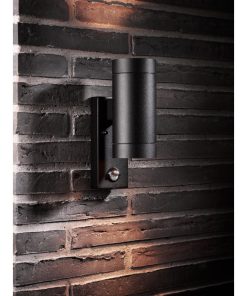 Nordlux Tin Maxi Double Sensor Outdoor Wall Light Black (JE858)
