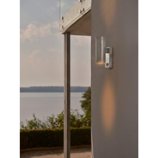 Nordlux Tin Maxi Double Sensor Outdoor Wall Light Galvanised (JE859)