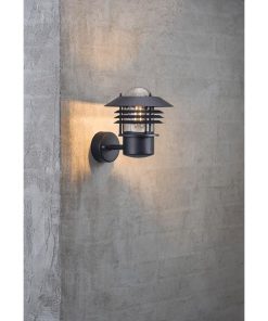 Nordlux Vejers Up Outdoor Wall Light Black (JE863)