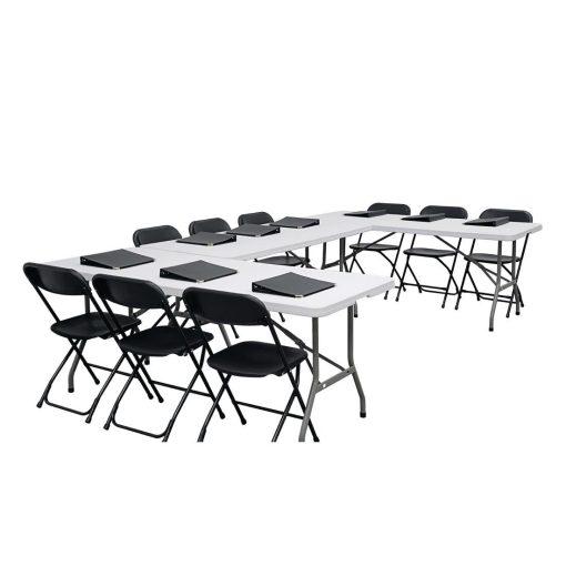 Bolero Rectangular Centre Folding Table 6ft White (LL001)