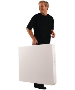 Bolero Rectangular Centre Folding Table 6ft White (LL001)