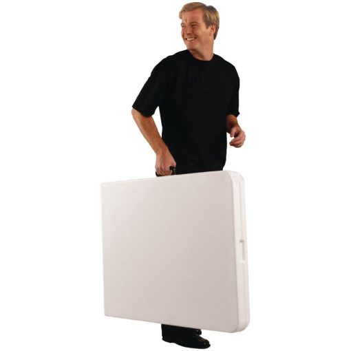 Bolero Rectangular Centre Folding Table 6ft White (LL001)