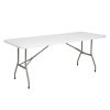 Bolero Rectangular Folding Table 6ft White (UU579)