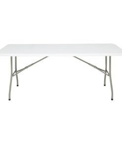 Bolero Rectangular Folding Table 6ft White (UU579)