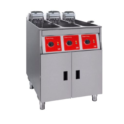FriFri Super Easy 633 Electric Free-standing Fryer Triple Tank Triple Basket with Filtration 3x7-5kW Three Phase (HS074-3PH)