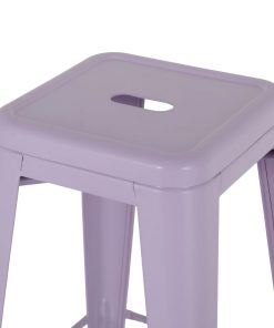Bolero Bistro Metal High Stools Lilac Pop 4 Pack (HW292)