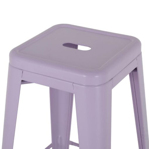 Bolero Bistro Metal High Stools Lilac Pop 4 Pack (HW292)