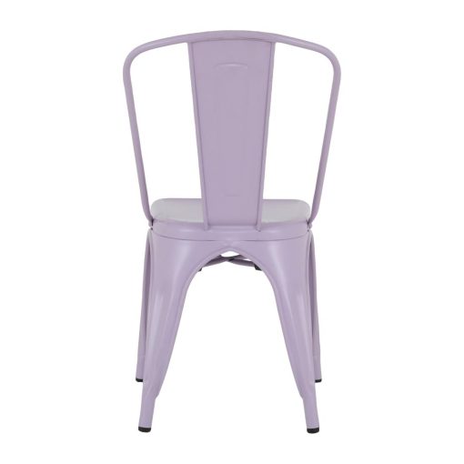 Bolero Bistro Metal Chairs Lilac Pop 4 Pack (HW293)