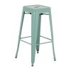 Bolero Bistro Metal High Stools Olive Green 4 Pack (HW294)