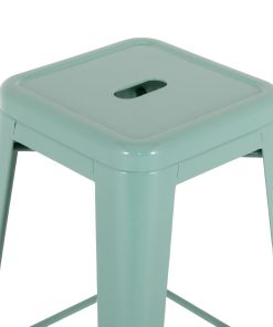 Bolero Bistro Metal High Stools Olive Green 4 Pack (HW294)