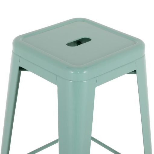 Bolero Bistro Metal High Stools Olive Green 4 Pack (HW294)