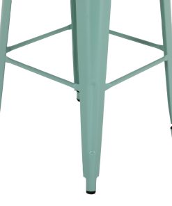Bolero Bistro Metal High Stools Olive Green 4 Pack (HW294)