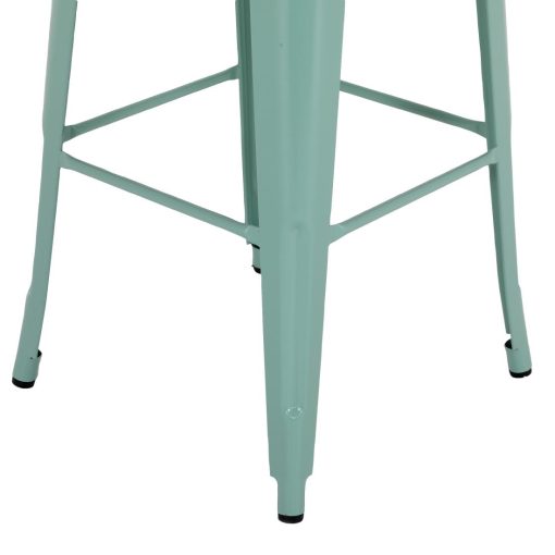 Bolero Bistro Metal High Stools Olive Green 4 Pack (HW294)