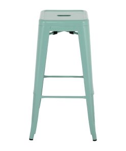 Bolero Bistro Metal High Stools Olive Green 4 Pack (HW294)