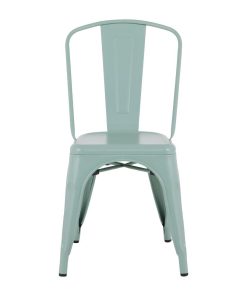 Bolero Bistro Metal Chairs Olive Green 4 Pack (HW295)