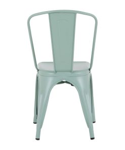 Bolero Bistro Metal Chairs Olive Green 4 Pack (HW295)