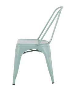 Bolero Bistro Metal Chairs Olive Green 4 Pack (HW295)