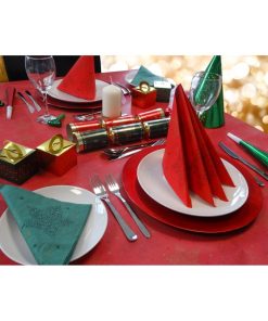 Swantex Lunch Napkins Merry and Bright Pine 33x33cm 2ply 1-4 Fold 1000 pack (HY173)