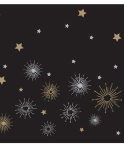 Swantex Lunch Napkins Midnight Sparkle 33x33cm 2ply 1-4 Fold 1000 pack (HY180)