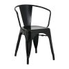 Bolero Bistro Curve Armchairs Black 4 Pack (HZ806)