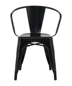 Bolero Bistro Curve Armchairs Black 4 Pack (HZ806)