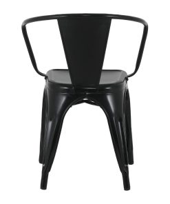 Bolero Bistro Curve Armchairs Black 4 Pack (HZ806)