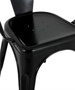 Bolero Bistro Curve Armchairs Black 4 Pack (HZ806)