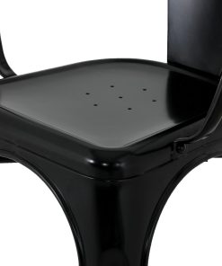 Bolero Bistro Curve Armchairs Black 4 Pack (HZ806)