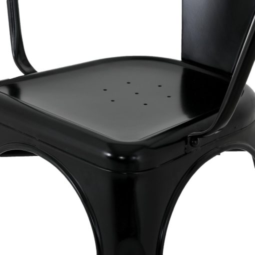 Bolero Bistro Curve Armchairs Black 4 Pack (HZ806)