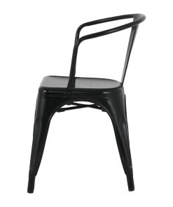 Bolero Bistro Curve Armchairs Black 4 Pack (HZ806)