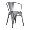 Bolero Bistro Curve Armchairs Gunmetal 4 Pack (HZ807)