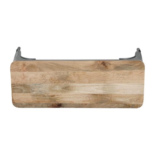 Bolero Bistro Indoor Bench Mango Wood and Gunmetal Frame 1000mm 2 Pack (HZ815)
