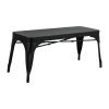 Bolero Bistro Metal Benches Black 1000mm 2 Pack (JA328)