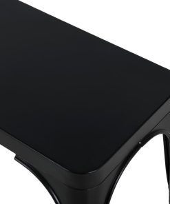 Bolero Bistro Metal Benches Black 1000mm 2 Pack (JA328)