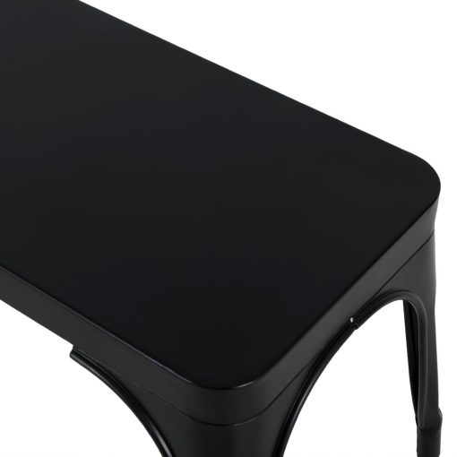 Bolero Bistro Metal Benches Black 1000mm 2 Pack (JA328)