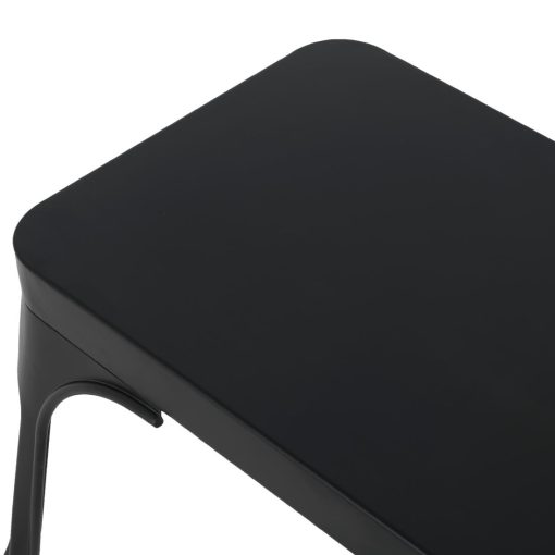 Bolero Bistro Metal Benches Black 1000mm 2 Pack (JA328)