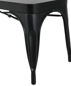 Bolero Bistro Metal Benches Black 1000mm 2 Pack (JA328)
