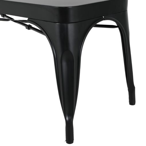 Bolero Bistro Metal Benches Black 1000mm 2 Pack (JA328)