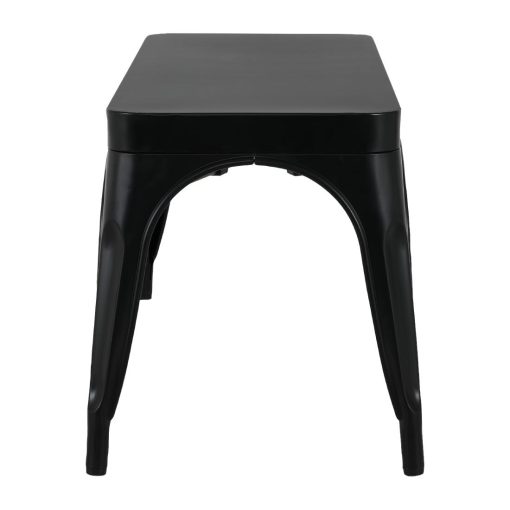 Bolero Bistro Metal Benches Black 1000mm 2 Pack (JA328)