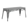 Bolero Bistro Metal Benches Gunmetal 1000mm 2 Pack (JA329)