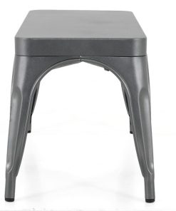 Bolero Bistro Metal Benches Gunmetal 1000mm 2 Pack (JA329)