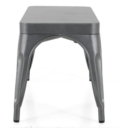 Bolero Bistro Metal Benches Gunmetal 1000mm 2 Pack (JA329)