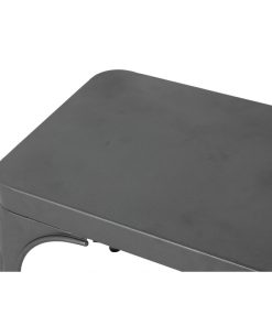 Bolero Bistro Metal Benches Gunmetal 1000mm 2 Pack (JA329)