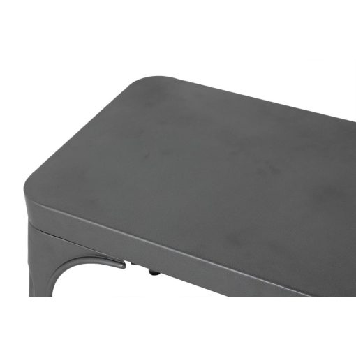 Bolero Bistro Metal Benches Gunmetal 1000mm 2 Pack (JA329)