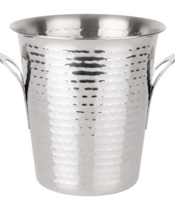 Olympia Flare Wine Bucket Hammered Stainless Steel 4-3Ltr (JB127)