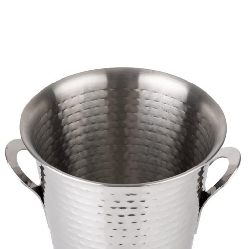 Olympia Flare Wine Bucket Hammered Stainless Steel 4-3Ltr (JB127)