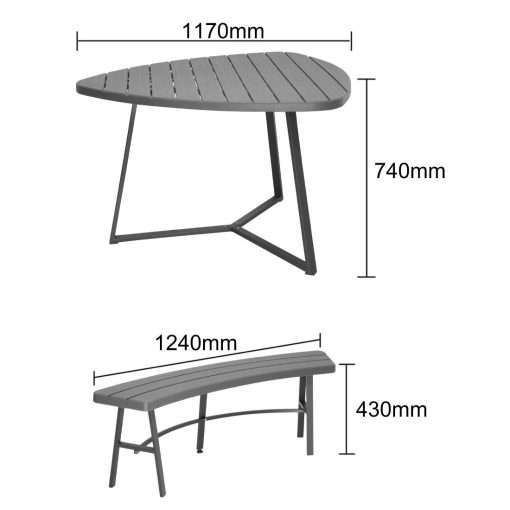 Bolero Valletta Picnic Bench Set (JB369)