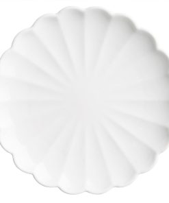Olympia Bloom Scalloped Plates White 175mm 6 Pack (JB393)