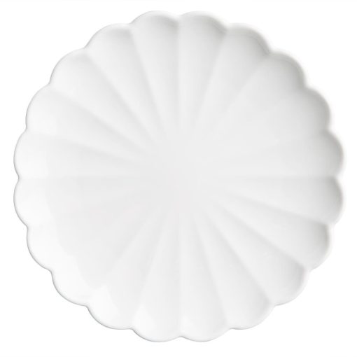 Olympia Bloom Scalloped Plates White 175mm 6 Pack (JB393)